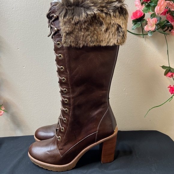 MICHAEL Michael Kors Shoes - 🌹Micheal Micheal Kors Brown Leather Tie/Lace Up Boots Women’s 9 Casual Comfort